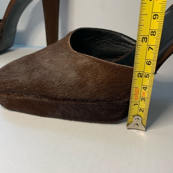 Gucci PLATFORM HEELS CHOCOLATE PONY FUR SIZE 10 B😍 - Picture 8 of 14